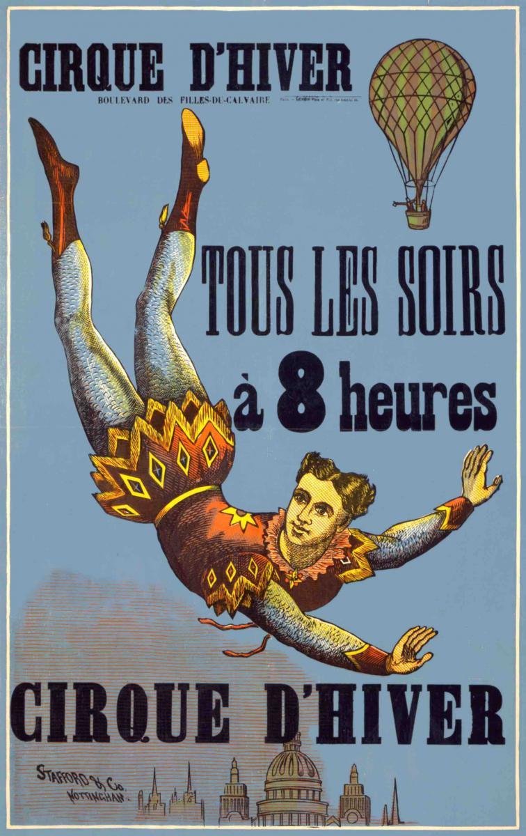 Affiche Trapeziste Cirque Paris